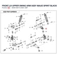FRONT LH UPPER SWING ARM ASSY product image