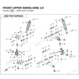 FRONT UPPER SWING ARM, LH product image