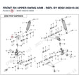 FRONT RH UPPER SWING ARM - REPL BY 9DSV-050310-6K01 product image