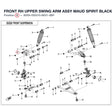 FRONT RH UPPER SWING ARM ASSY product image
