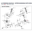 LH STEERING KNUCKLE - INTERCHANGEABLE WITH  9DS#-050701-6000 product image