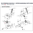 RH STEERING KNUCKLE - INTERCHANGEABLE WITH  9DS#-050801-6000 product image