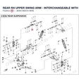 REAR RH UPPER SWING ARM - INTERCHANGEABLE WITH  9DS#-060310-6000 product image