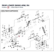 REAR LOWER SWING ARM, RH product image