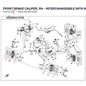 FRONT BRAKE CALIPER, RH - INTERCHANGEABLE WITH 9CR3-081200-10000 product image