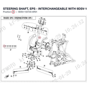 STEERING SHAFT, EPS - INTERCHANGEABLE WITH 9DSV-102100-6R00 product image