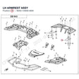 LH ARMREST ASSY product image