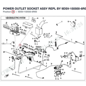 POWER OUTLET SOCKET ASSY REPL BY 9DSV-150500-6R01 product image