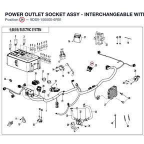 POWER OUTLET SOCKET ASSY - INTERCHANGEABLE WITH  9DSV-150500-6R00 product image