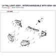 LH TAIL LIGHT ASSY - INTERCHANGEABLE WITH 9DS#-160210-7001 product image
