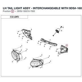 LH TAIL LIGHT ASSY - INTERCHANGEABLE WITH 9DS#-160210-7001 product image