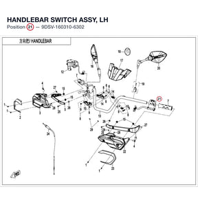 HANDLEBAR SWITCH ASSY, LH product image
