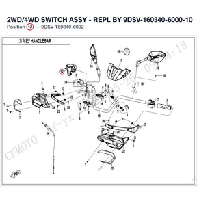 2WD/4WD SWITCH ASSY - REPL BY 9DSV-160340-6000-10 product image