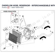 OVERFLOW HOSE, RESERVOIR - INTERCHANGEABLE WITH  5HY0-180008 product image