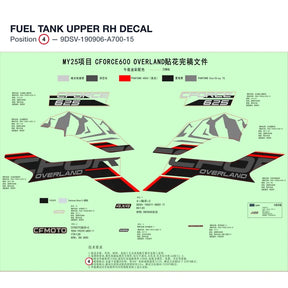 FUEL TANK UPPER RH DECAL product image
