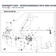 GEARSHIFT ASSY - INTERCHANGEABLE WITH 9DSV-321000-6K01 - USE 9DSV-321000-6K00 product image