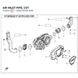 AIR INLET PIPE, CVT product image