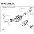 AIR OUTLET PIPE, CVT product image