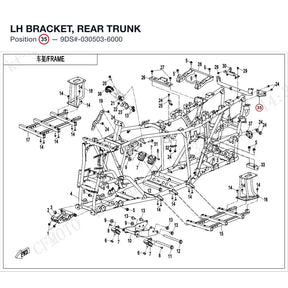LH BRACKET, REAR TRUNK product image