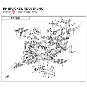 RH BRACKET, REAR TRUNK product image
