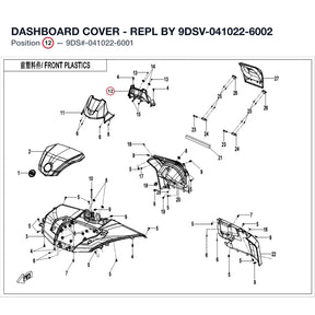 DASHBOARD COVER - REPL BY 9DSV-041022-6002 product image