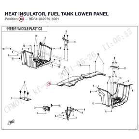 HEAT INSULATOR, FUEL TANK LOWER PANEL product image