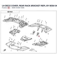 LH DECO COVER, REAR RACK BRACKET REPL BY 9DSV-042081-6K00 product image