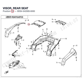 VISOR, REAR SEAT product image