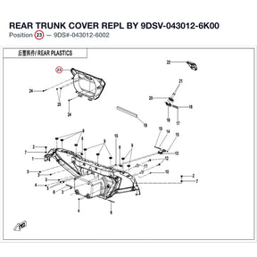 REAR TRUNK COVER REPL BY 9DSV-043012-6K00 product image