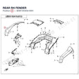 REAR RH FENDER product image