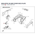 INSULATOR, RH SIDE COVER DECO PLATE product image