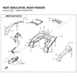 HEAT INSULATOR, REAR FENDER product image