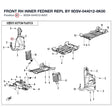 FRONT RH INNER FEDNER REPL BY 9DSV-044012-6K00 product image