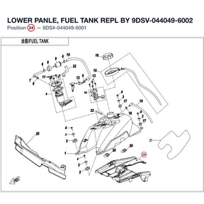 LOWER PANLE, FUEL TANK REPL BY 9DSV-044049-6002 product image