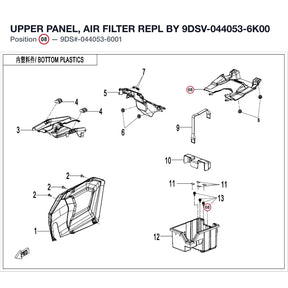 UPPER PANEL, AIR FILTER REPL BY 9DSV-044053-6K00 product image