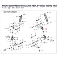 FRONT LH UPPER SWING ARM REPL BY 9DSV-050110-6K00 product image