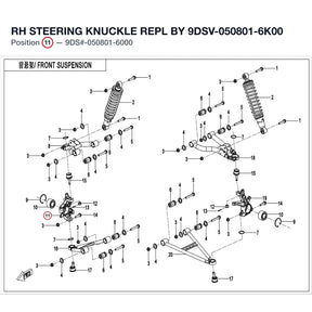 RH STEERING KNUCKLE REPL BY 9DSV-050801-6K00 product image