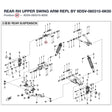 REAR RH UPPER SWING ARM REPL BY 9DSV-060310-6K00 product image