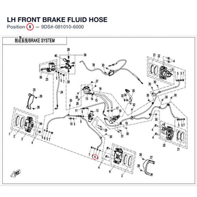 LH FRONT BRAKE FLUID HOSE product image