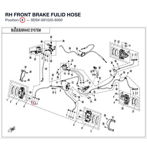 RH FRONT BRAKE FULID HOSE product image