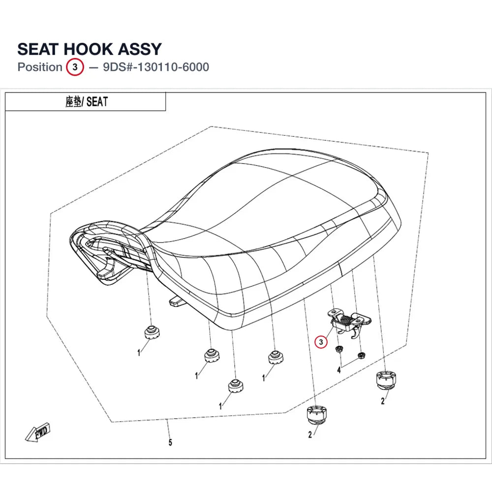 SEAT HOOK ASSY product image