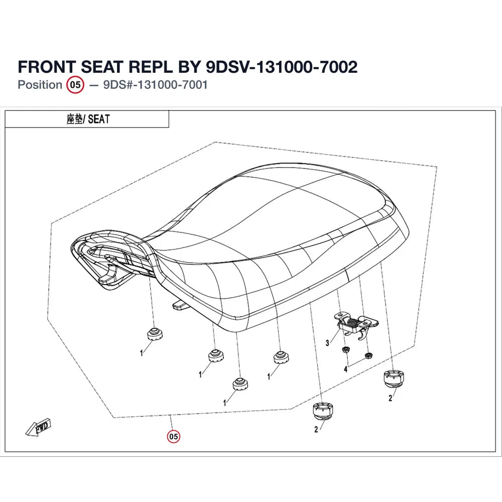 FRONT SEAT REPL BY 9DSV-131000-7002 product image