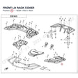 FRONT LH RACK COVER product image
