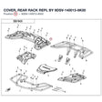 COVER, REAR RACK REPL BY 9DSV-140013-6K00 product image