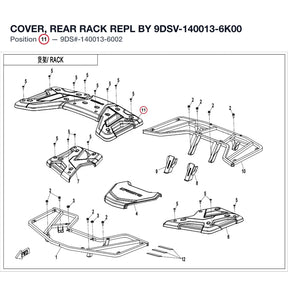 COVER, REAR RACK REPL BY 9DSV-140013-6K00 product image