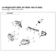 LH HEADLIGHT REPL BY 9DS#-160110-6202 product image
