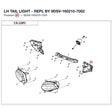 LH TAIL LIGHT - REPL BY 9DSV-160210-7002 product image