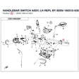 HANDLEBAR SWITCH ASSY, LH REPL BY 9DSV-160310-6302 product image