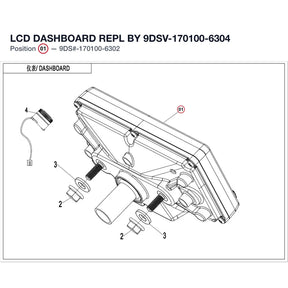 LCD DASHBOARD REPL BY 9DSV-170100-6304 product image