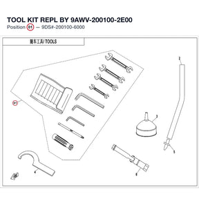 TOOL KIT REPL BY 9AWV-200100-2E00 product image